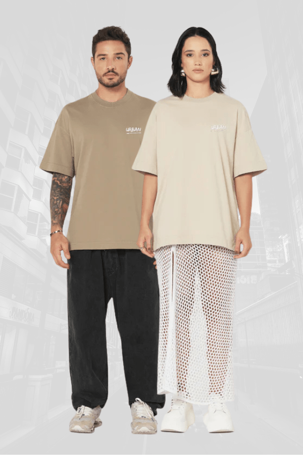 2 Oversized Prime - Bege & Areia (Minimal) - Urban Scars
