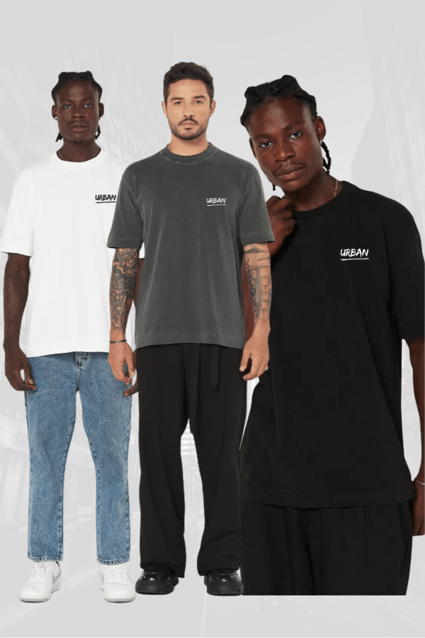 3 Clássicas Tubular - Black, White, Chumbo (Minimal) - Urban Scars