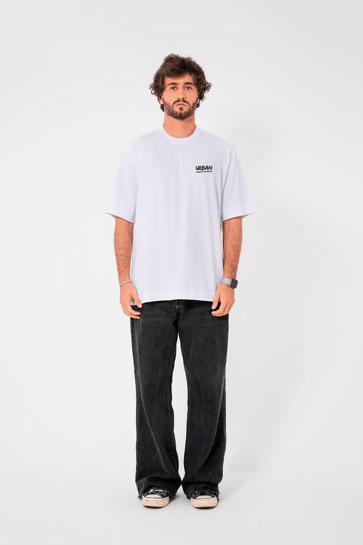 Camiseta Oversized Básica Urban Minimal - Branca - Urban Scars