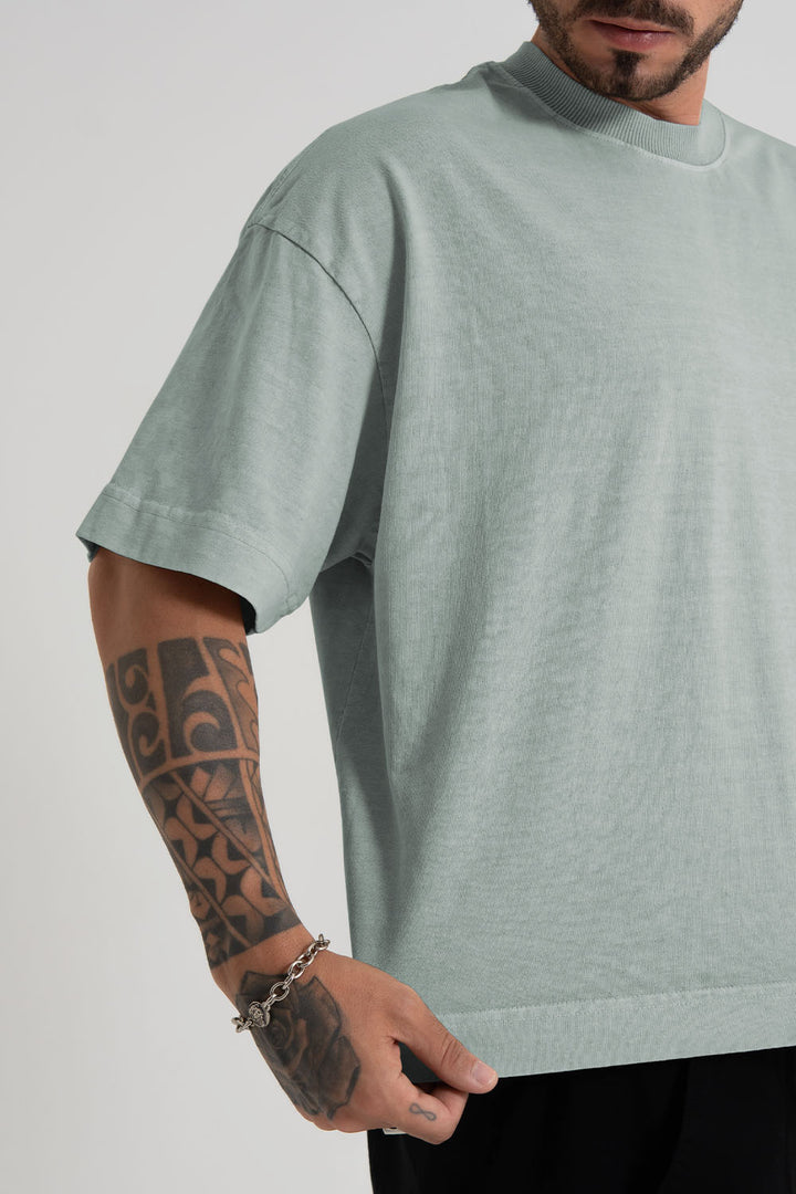 Camiseta Oversized Boxy Lisa - Menta - Urban Scars