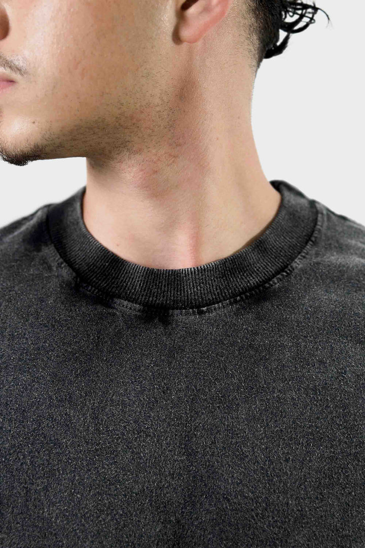 Camiseta Oversized Boxy Lisa - Preta Marmorizada - Urban Scars