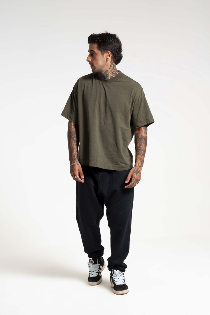 Camiseta Oversized Boxy Lisa - Verde Quartzo - Urban Scars