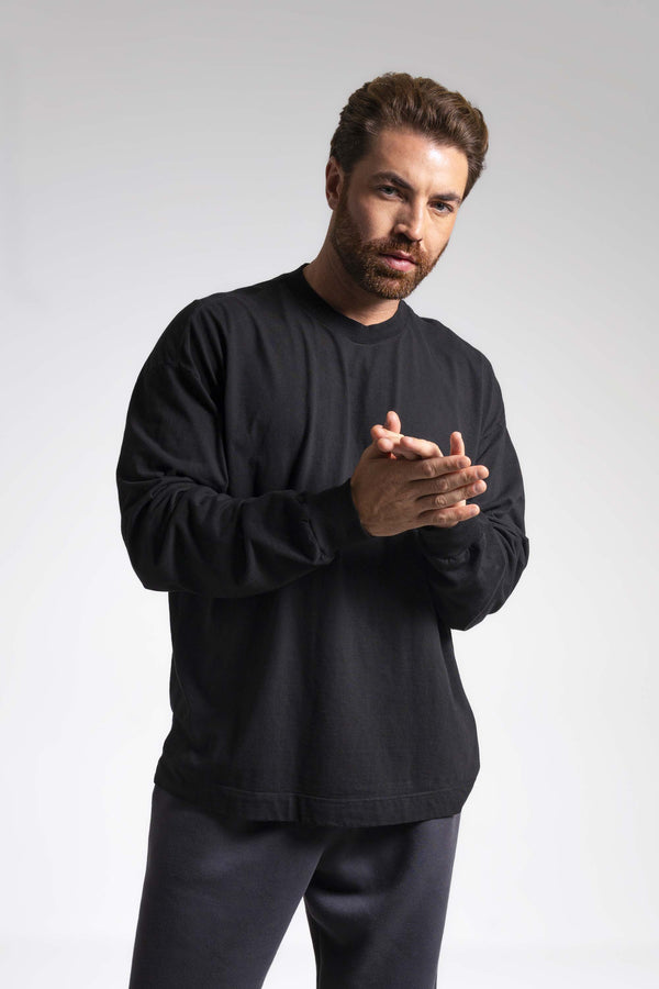 Camiseta Oversized Manga Longa - Preta - Urban Scars
