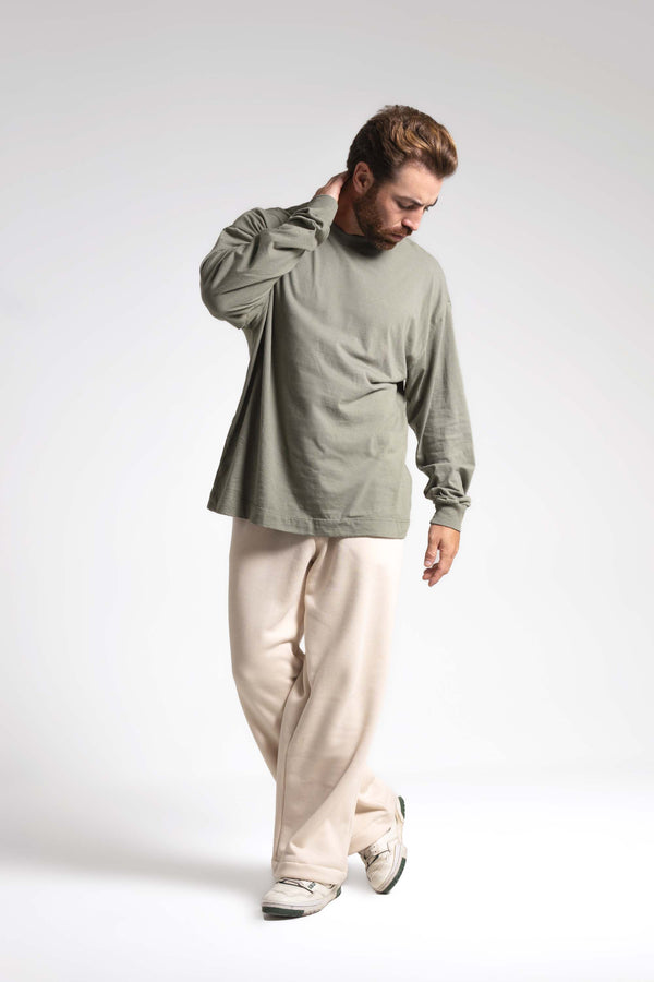 Camiseta Oversized Manga Longa - Verde Pistache - Urban Scars