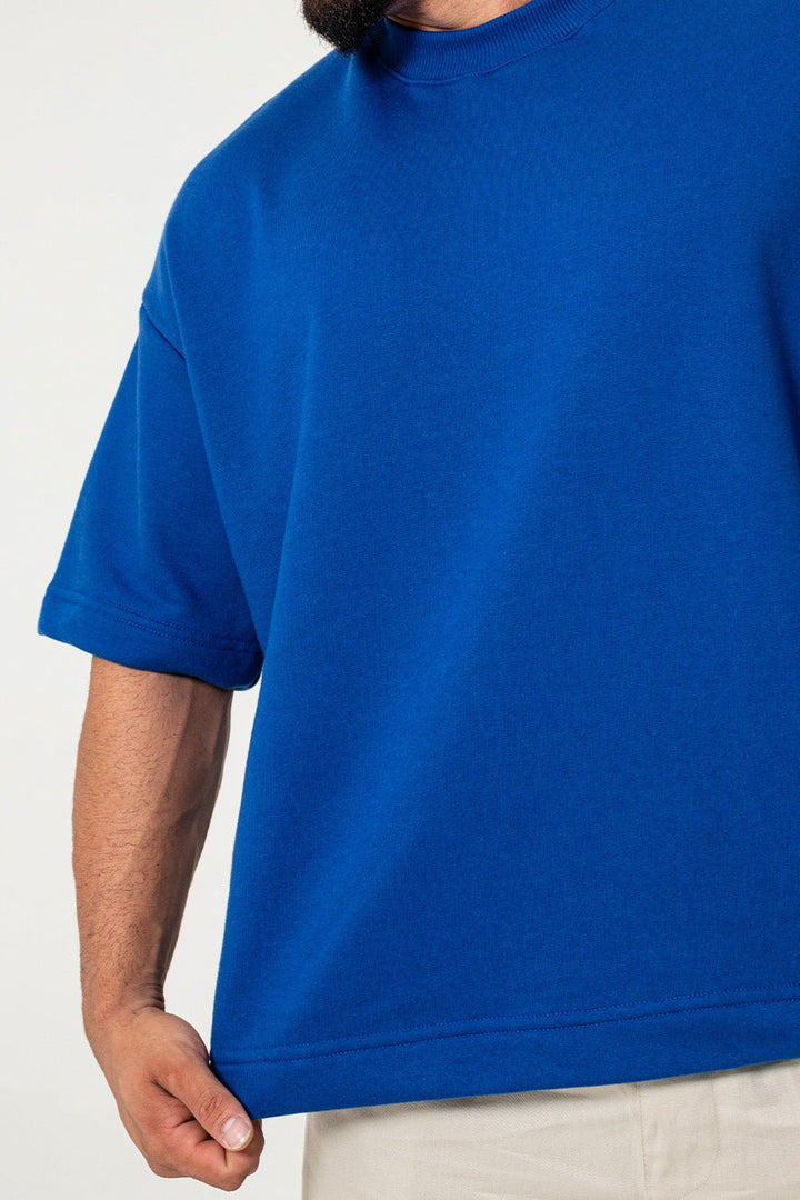Camiseta Oversized Premium Lisa - Azul Royal - Urban Scars