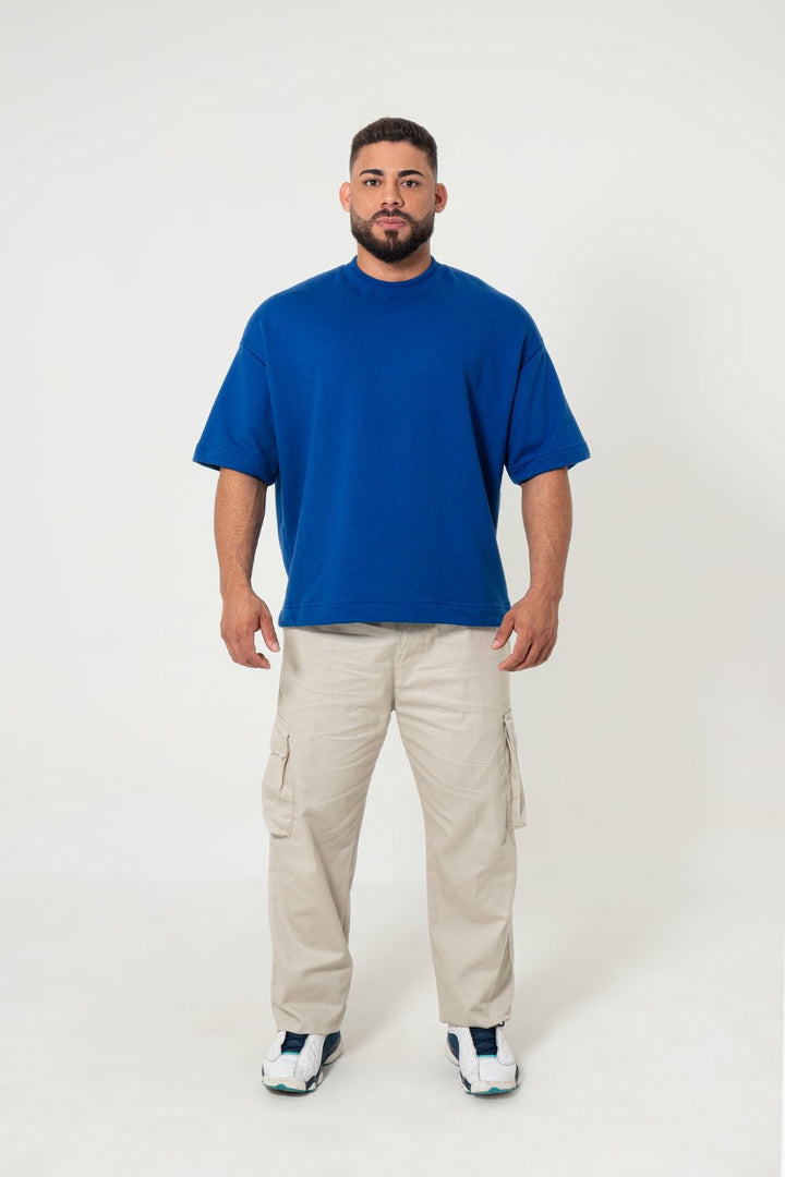 Camiseta Oversized Premium Lisa - Azul Royal - Urban Scars