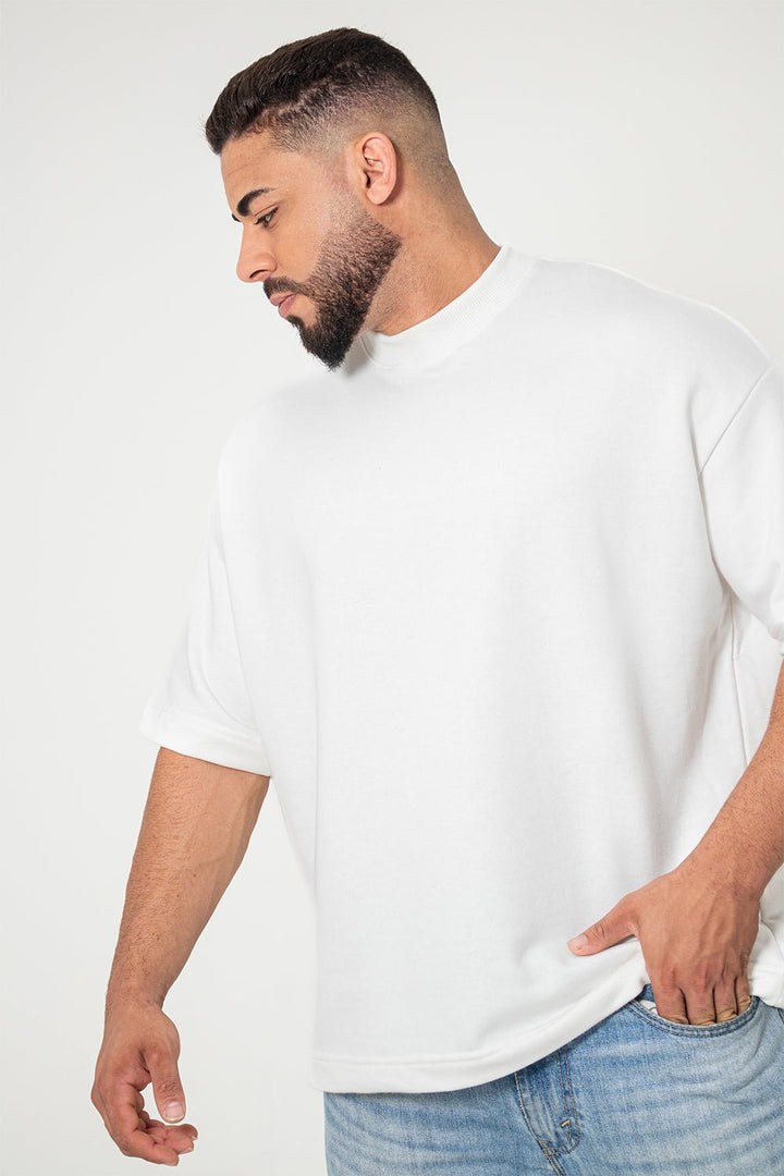 Camiseta Oversized Premium Lisa - Off White - Urban Scars