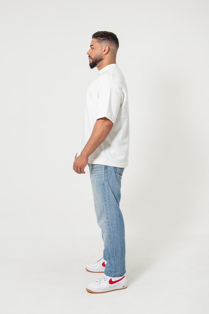 Camiseta Oversized Premium Lisa - Off White - Urban Scars