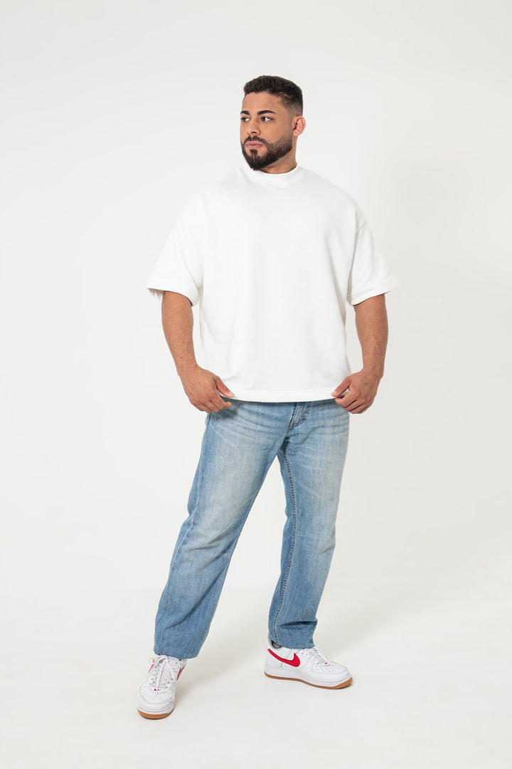 Camiseta Oversized Premium Lisa - Off White - Urban Scars