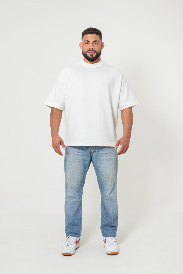 Camiseta Oversized Premium Lisa - Off White - Urban Scars