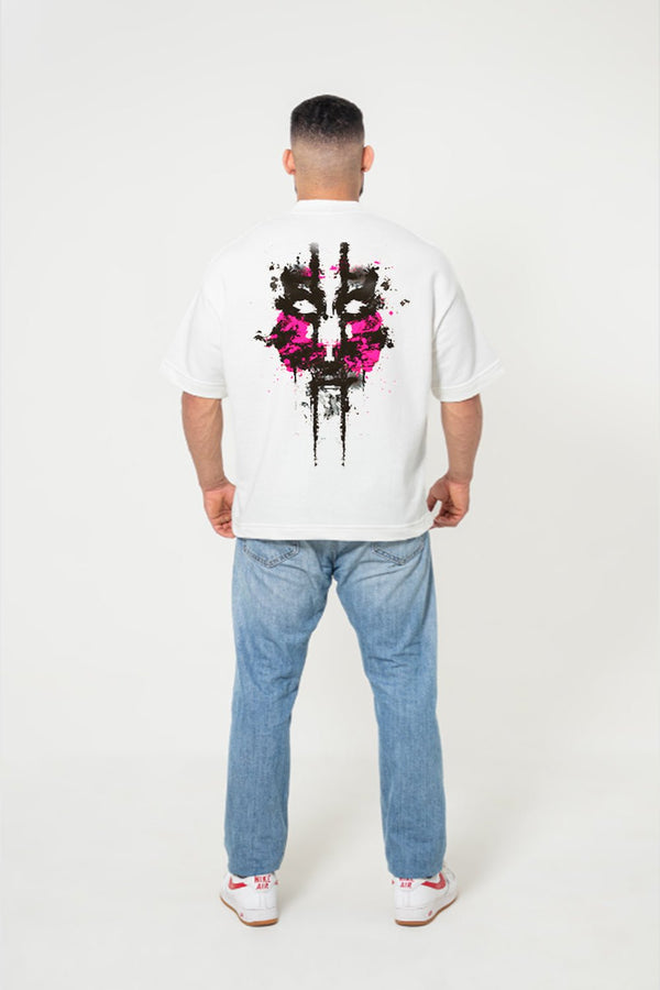 Camiseta Oversized Premium - The Mask - Off White - Urban Scars