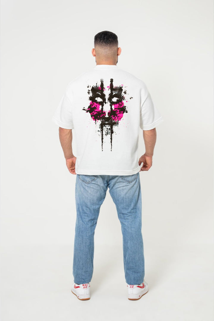 Camiseta Oversized Premium - The Mask - Off White - Urban Scars