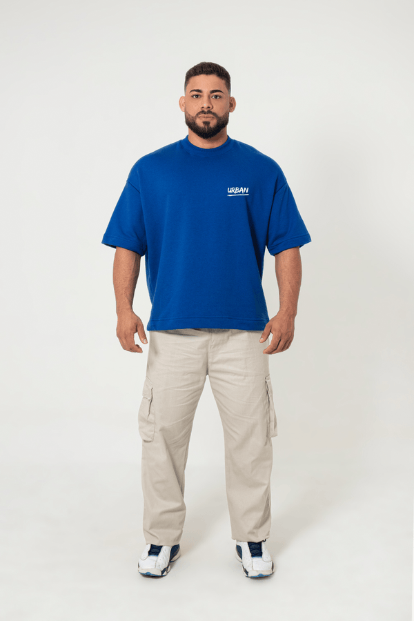 Camiseta Oversized Premium Urban Minimal - Azul Royal - Urban Scars