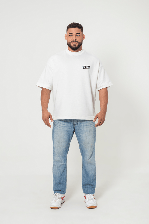 Camiseta Oversized Premium Urban Minimal - Off White - Urban Scars