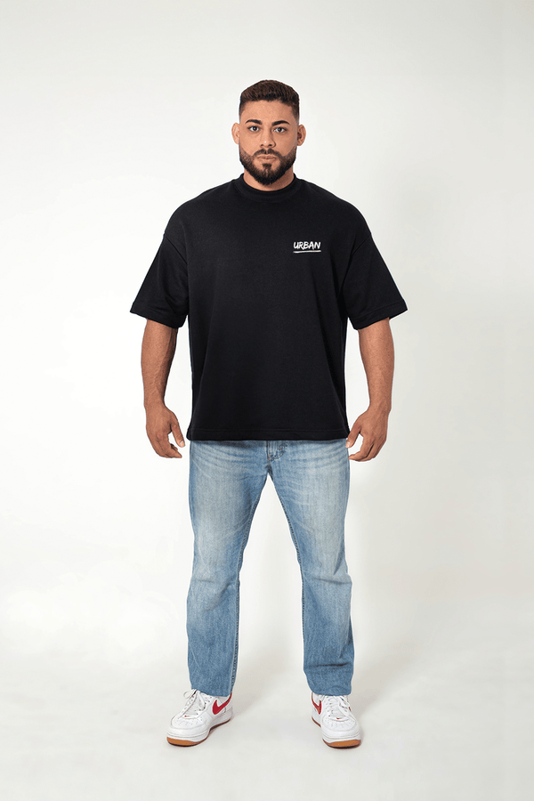 Camiseta Oversized Premium Urban Minimal - Preta - Urban Scars
