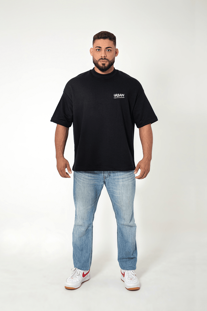 Camiseta Oversized Premium Urban Minimal - Preta - Urban Scars