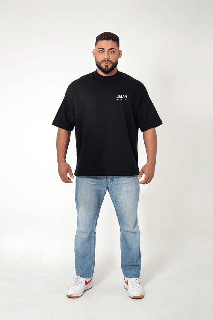 Camiseta Oversized Premium - Void Reflection - Preta - Urban Scars