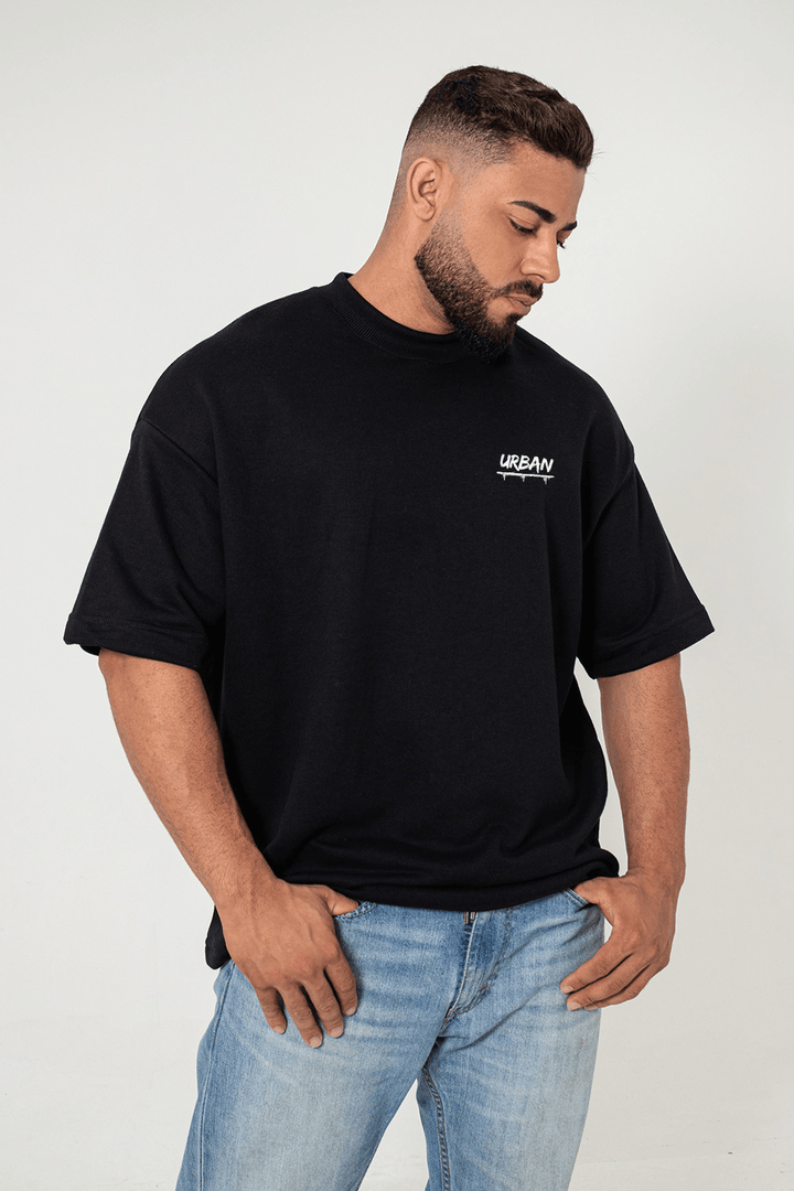 Camiseta Oversized Premium - Void Reflection - Preta - Urban Scars