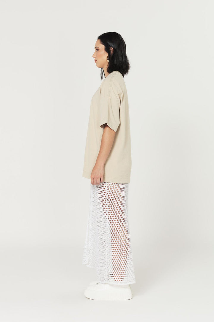 Camiseta Oversized Prime Lisa - Areia - Urban Scars