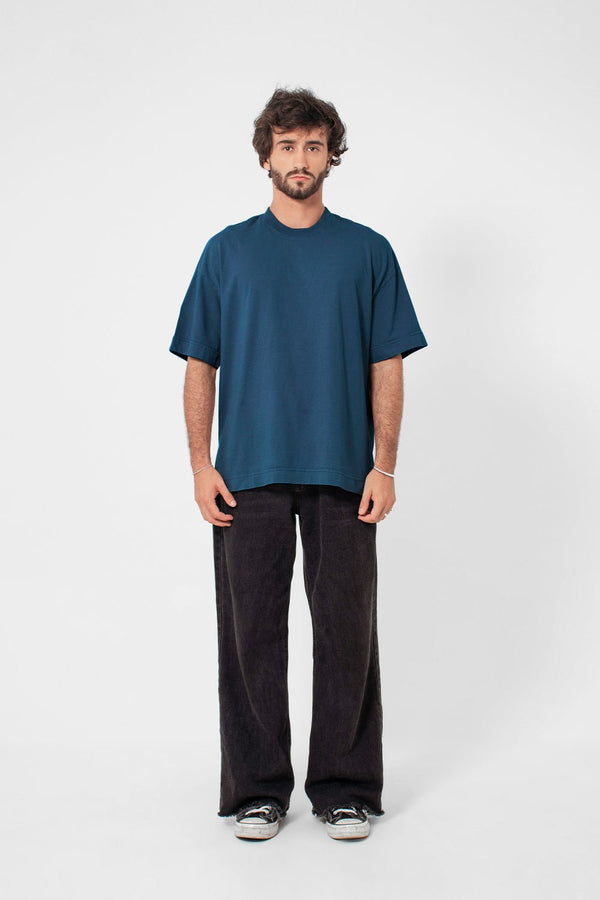 Camiseta Oversized Prime Lisa - Azul Petróleo - Urban Scars