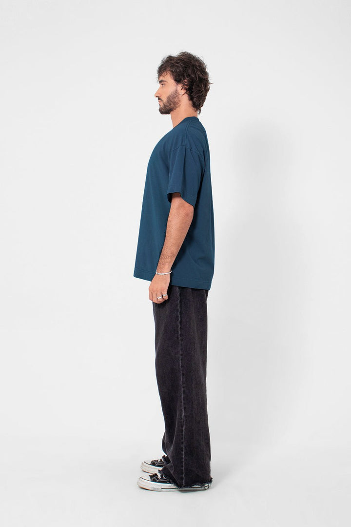 Camiseta Oversized Prime Lisa - Azul Petróleo - Urban Scars