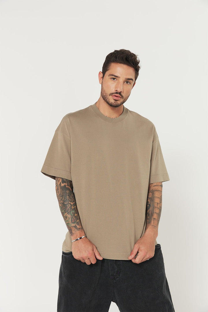 Camiseta Oversized Prime Lisa - Bege - Urban Scars