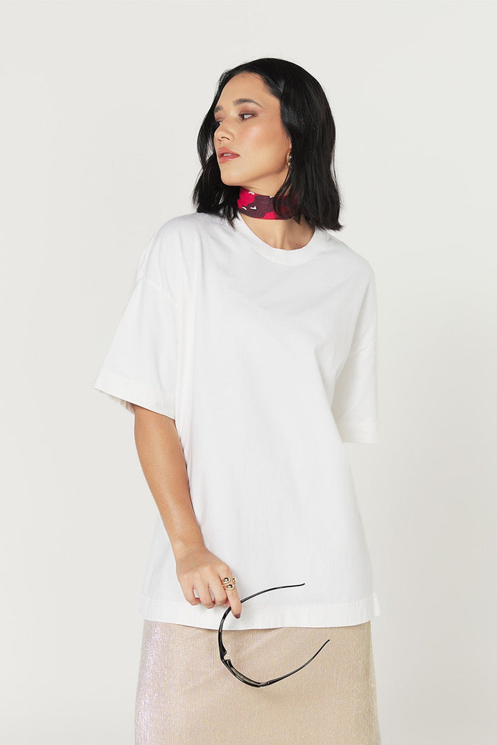 Camiseta Oversized Prime Lisa - Off White - Urban Scars