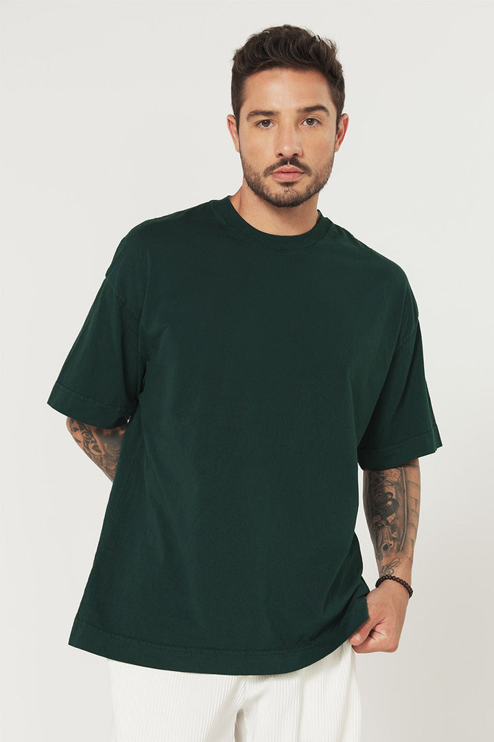 Camiseta Oversized Prime Lisa - Verde Floresta - Urban Scars