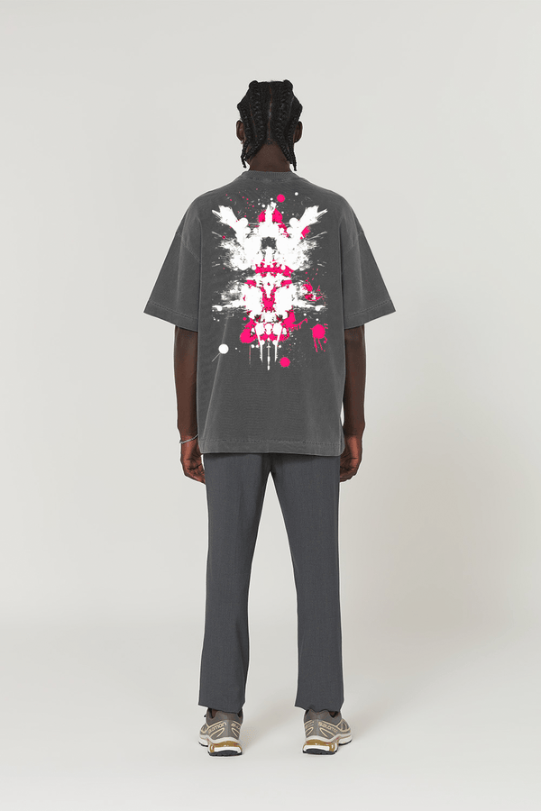 Camiseta Oversized Prime - Pink Beast - Chumbo Stone - Urban Scars
