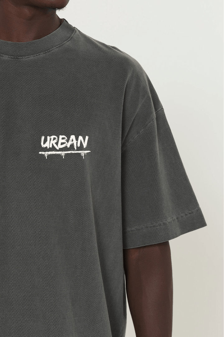 Camiseta Oversized Prime - Pink Beast - Chumbo Stone - Urban Scars