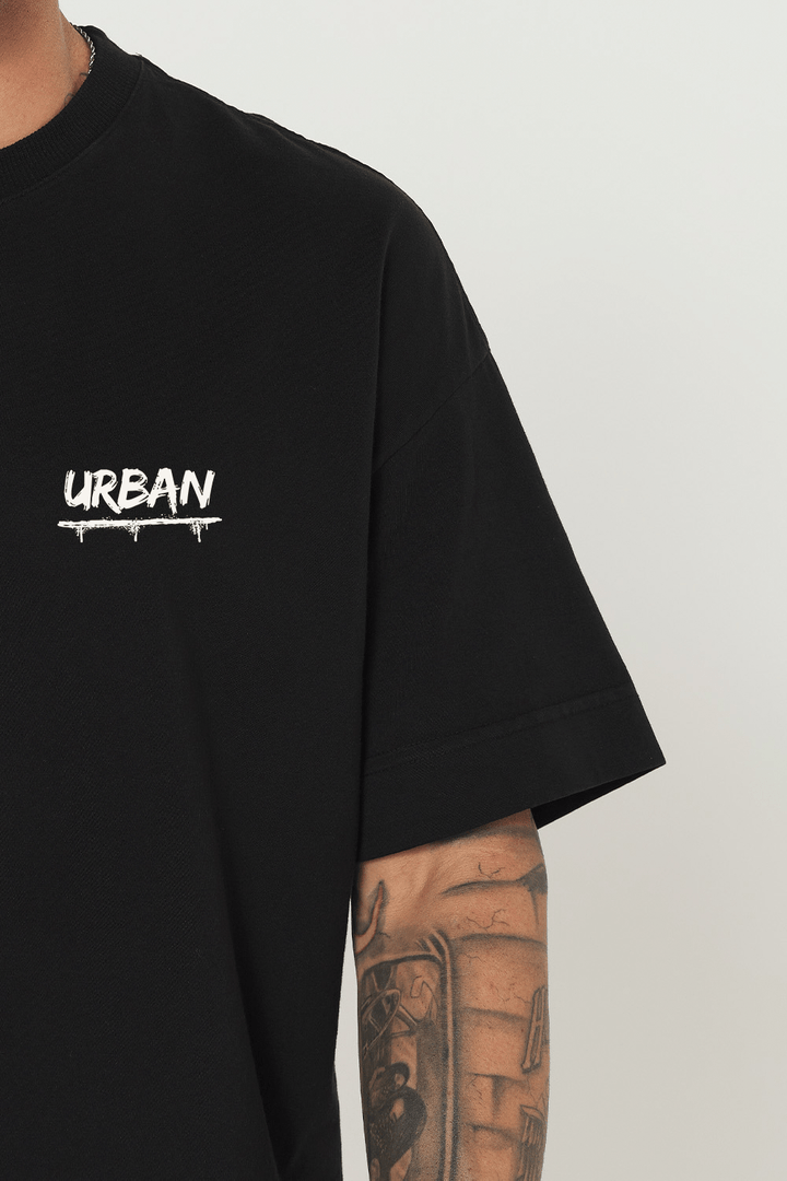 Camiseta Oversized Prime - Pink Beast - Preta - Urban Scars