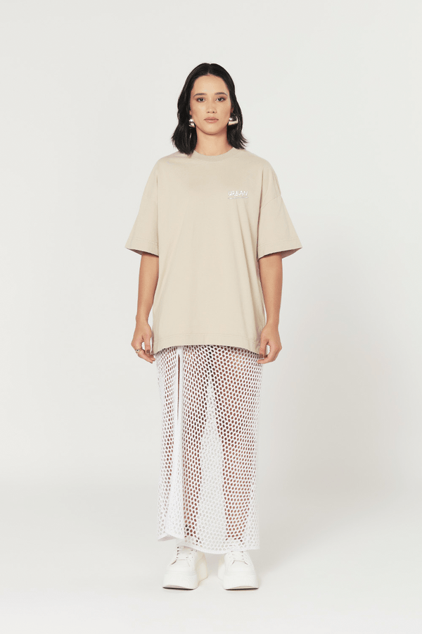 Camiseta Oversized Prime Urban Minimal - Areia - Urban Scars