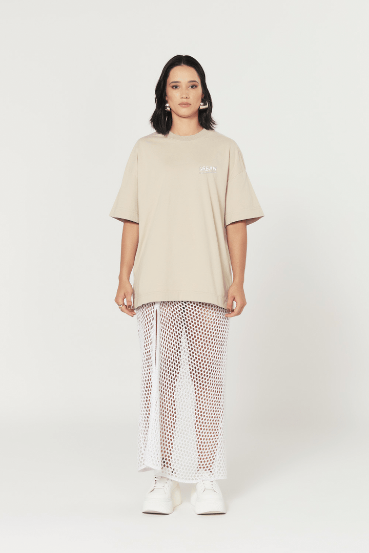 Camiseta Oversized Prime Urban Minimal - Areia - Urban Scars