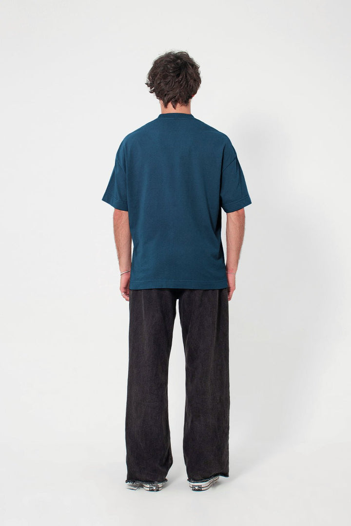 Camiseta Oversized Prime Urban Minimal - Azul Petróleo - Urban Scars