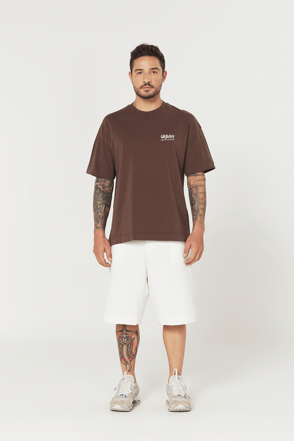 Camiseta Oversized Prime Urban Minimal - Café - Urban Scars