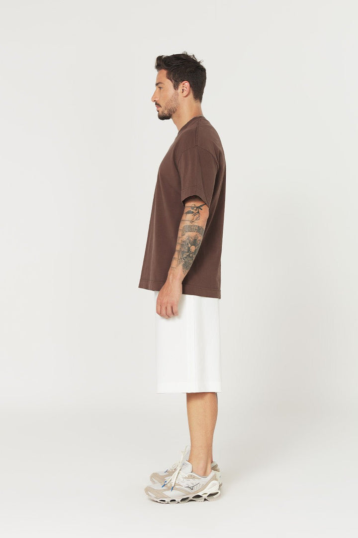 Camiseta Oversized Prime Urban Minimal - Café - Urban Scars