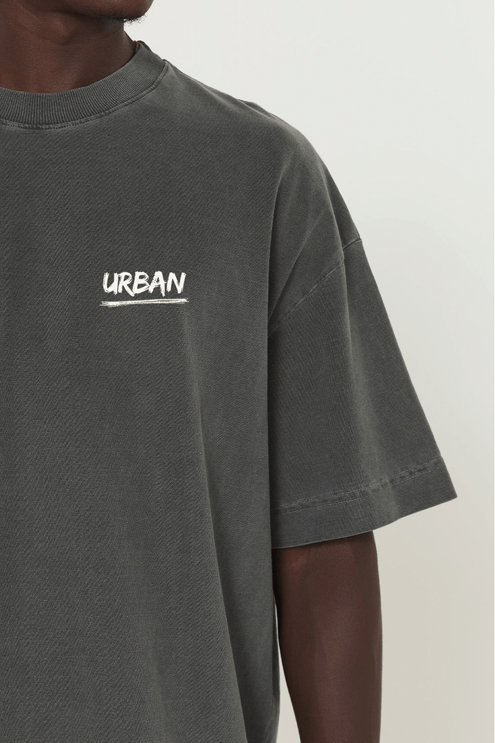 Camiseta Oversized Prime Urban Minimal - Chumbo - Urban Scars