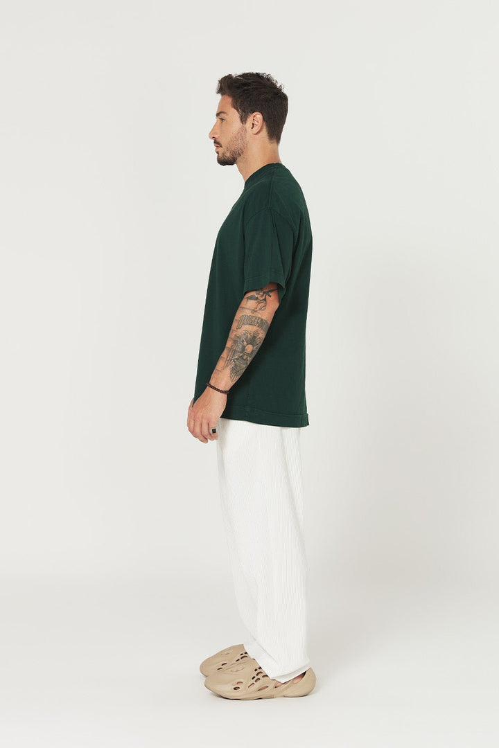 Camiseta Oversized Prime Urban Minimal - Verde Floresta - Urban Scars