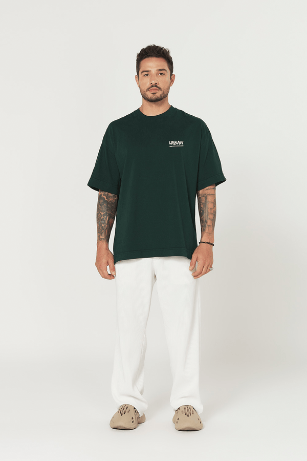 Camiseta Oversized Prime Urban Minimal - Verde Floresta - Urban Scars