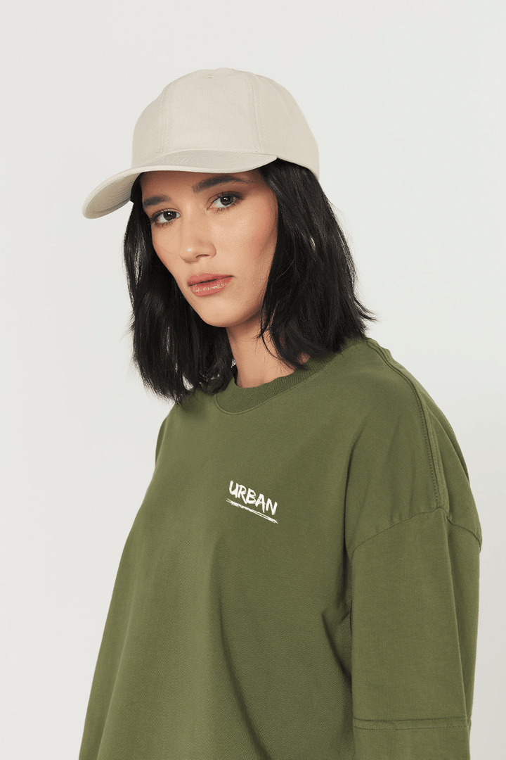 Camiseta Oversized Prime Urban Minimal - Verde Oliva - Urban Scars