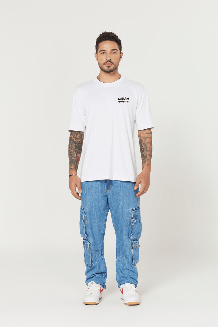 Camiseta Tubular - Crimson Beast - Branca - Urban Scars