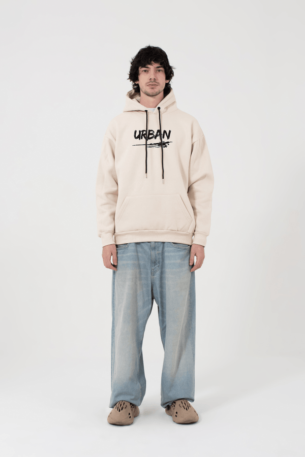 Moletom Canguru Urban Minimal - Creme - Urban Scars
