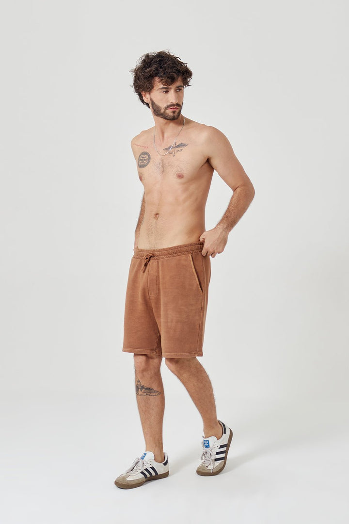 Shorts Moletinho Masculino Urban - Marrom Terracota Stone - Urban Scars